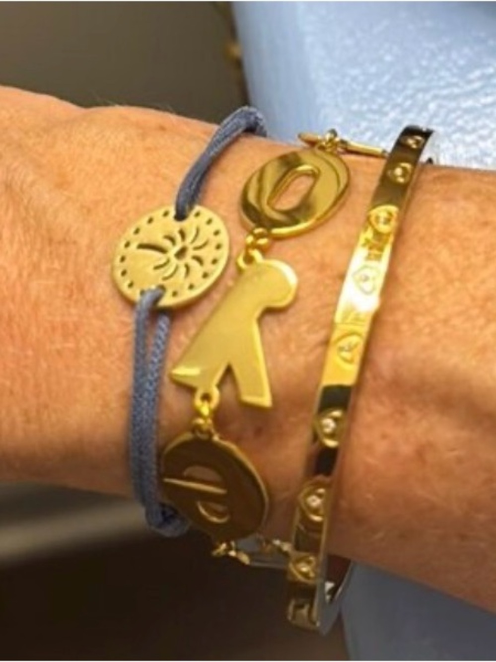 22K Gold Plated (Sterling Silver) I Love You Bracelet - Picture 4 of 4